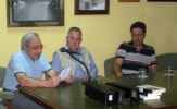 Antonio Alonso, Rafael Alonso y Jorge Tapia, en la charla de la Casa 