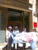 Protesta ante el Banco Santander