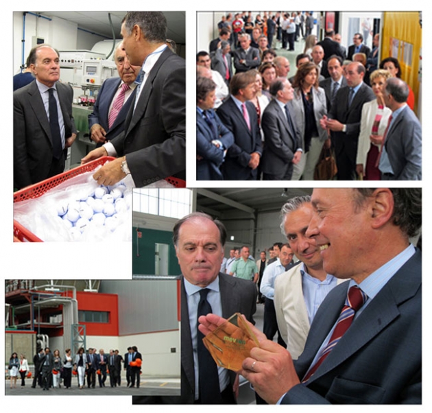 De izquierda a derecha, inauguraciones de las empresas Replay Golf, Controlsa, Mevión Ólvega y Rugui, presididas por el consejero de Economía y Empleo