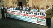 Autoridades y organizadores en la concentración en Soria