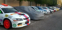 Los coches listos para la prueba