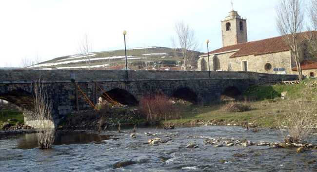 Imagen del puente apuntalado