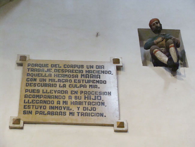 Inscripcion del milagro del zapatero