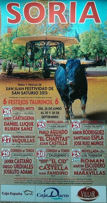 Cartel de la feria taurina 2013
