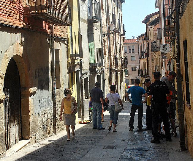 Un momento del desalojo