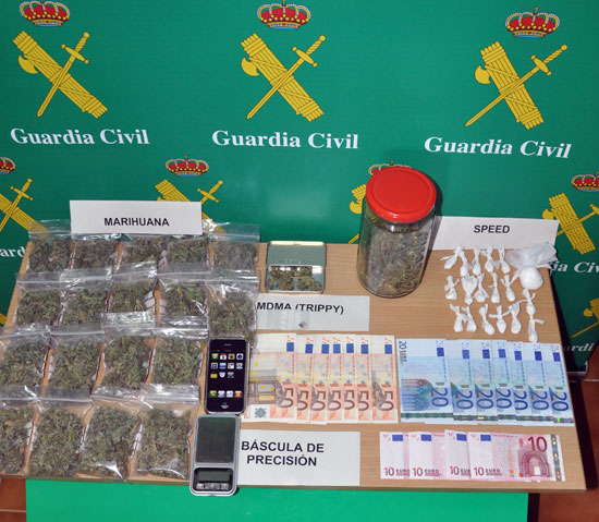 Material requisado a la joven