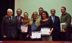 Las galardonadas, tras recibir sus premios como embajadoras de la Dieta Mediterránea.