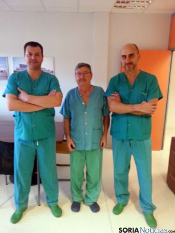 Los doctores Álvaro Gómez, Antonio Soria y Luis García