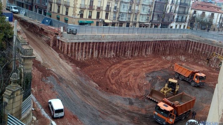 Obras del parking subterráneo en Mariano Granados.