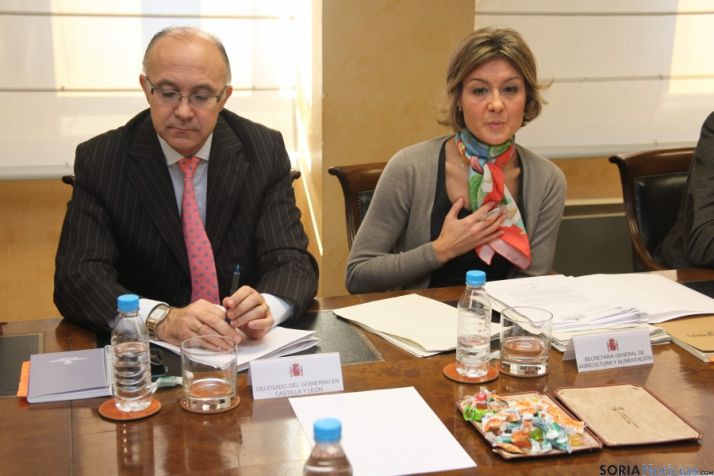 García Tejerina y Ruiz Medrano, este lunes en Valladolid.