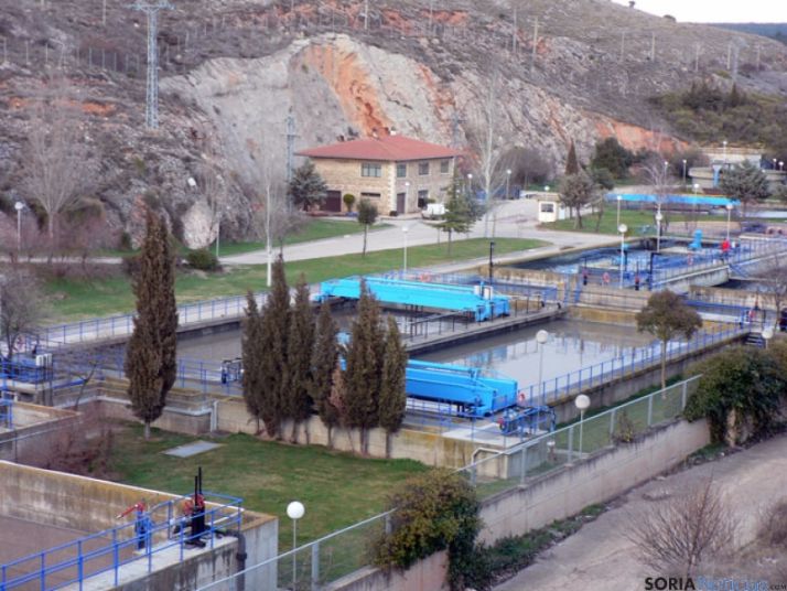 Actual depuradora de Soria ubicada frente a San Saturio