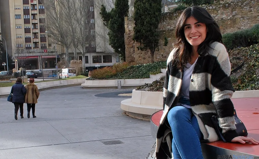Maite, durante su úlitma estancia en la capital antes de partir a Japón.