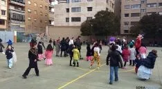 El patio de Escolapias este martes. 