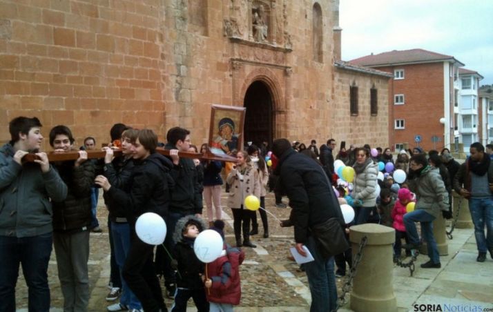 La Cruz y el Icono en la concatedral.