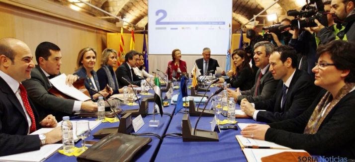 Representantes de las Comunidades en su encuentro en Zaragoza.