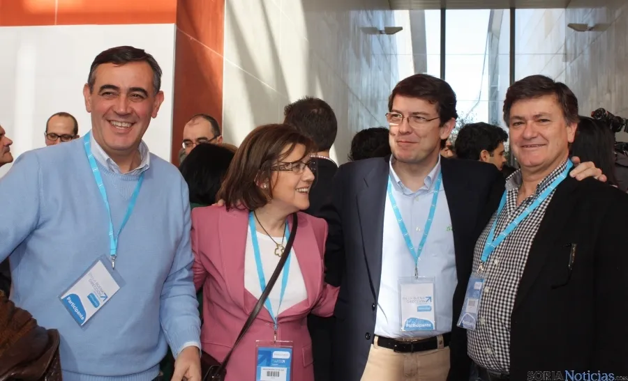 Responsables del PP de Soria con Fernández Mañueco