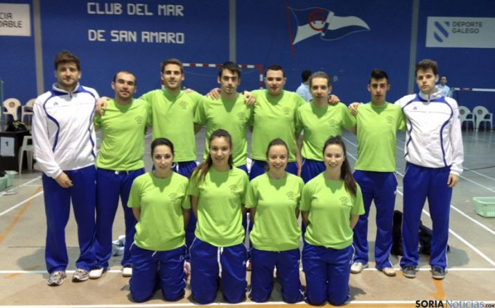 La expedición soriana en la fase celebrada en La Coruña.