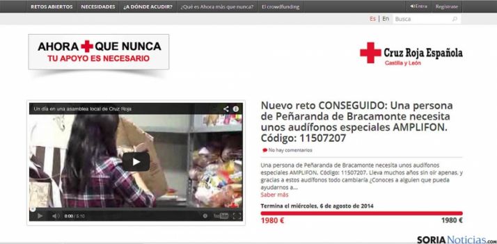 La web solidaria de Cruz Roja.