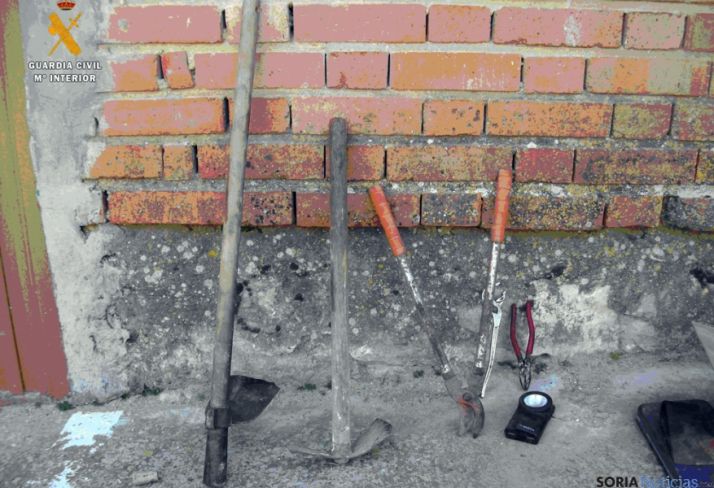 Herramientas utilizadas en el robo.