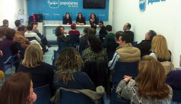 Los populares sorianos en el encuentro sobre igualdad este jueves.