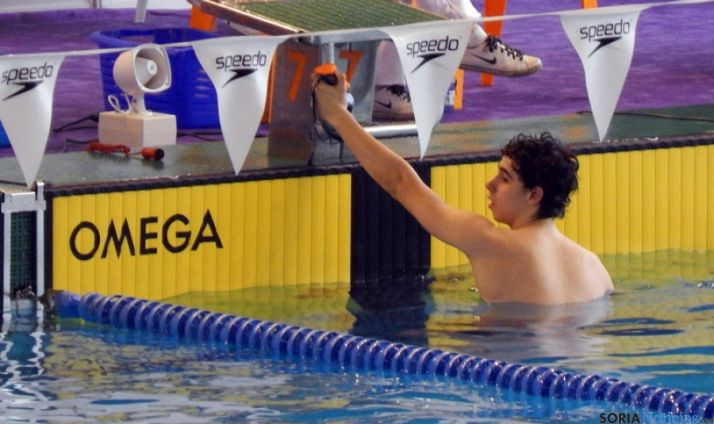 Tierno, firme promesa de la natación soriana.