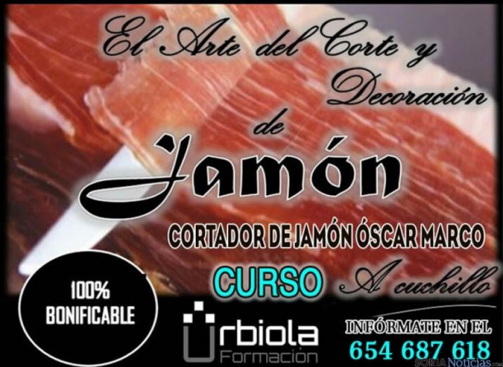 Cartel curso corte jamón