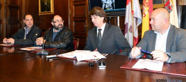 Ángel Calavia, José Antonio Pérez, Carlos Martínez y José Manuel Aceña