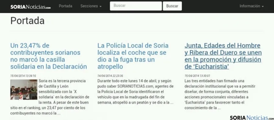 Captura de pantalla de la nueva versión