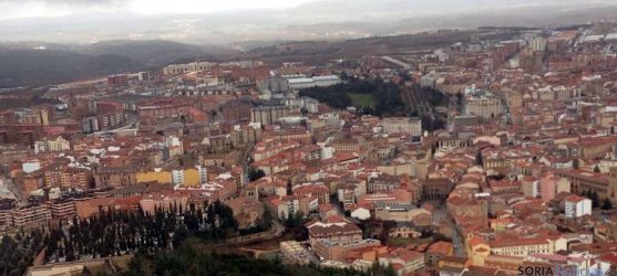 Imagen aérea de la ciudad de Soria.