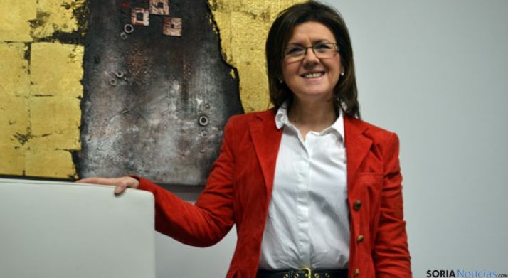 Marimar Angulo, en la sede del PP de Soria