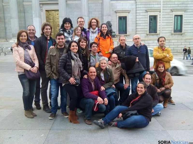 Atletas y acompañantes en Madrid