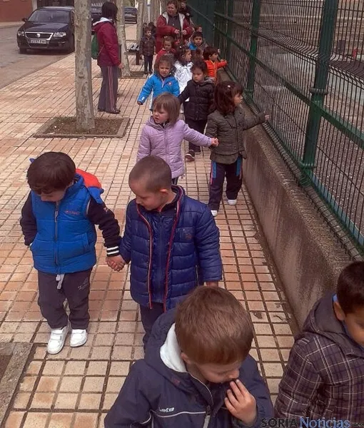 Los escolares de Escolapias en Ólvega. / SN