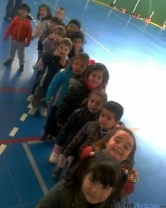 Los escolares de Escolapias en Ólvega. / SN