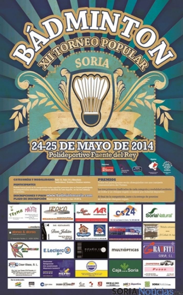 Cartel del XII Torneo Popular de Bádminton
