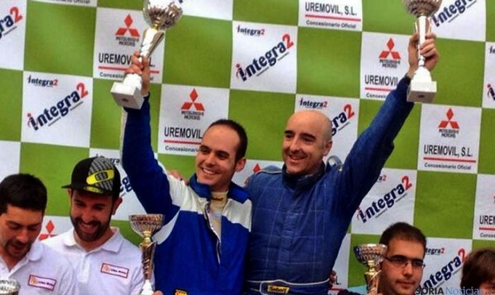 El equipo soriano, en lo alto del podio.