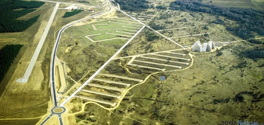 Vista aérea actual del ahora llamado Parque Empresarial del Medio Ambiente.