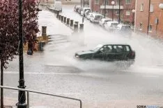 Sugerente imagen de la tormenta de este martes. / FV