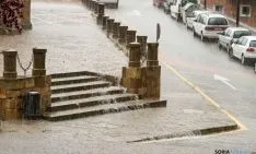 Sugerente imagen de la tormenta de este martes. / FV