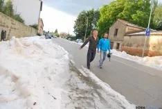 Situación en Almazán tras la tormenta. / SN