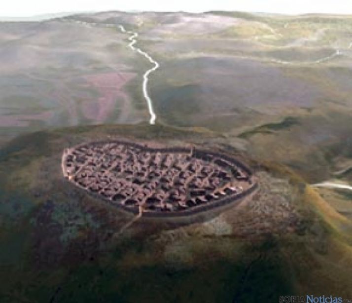 Imagen reconstruida de Numancia. Foto: Pelendonia.net