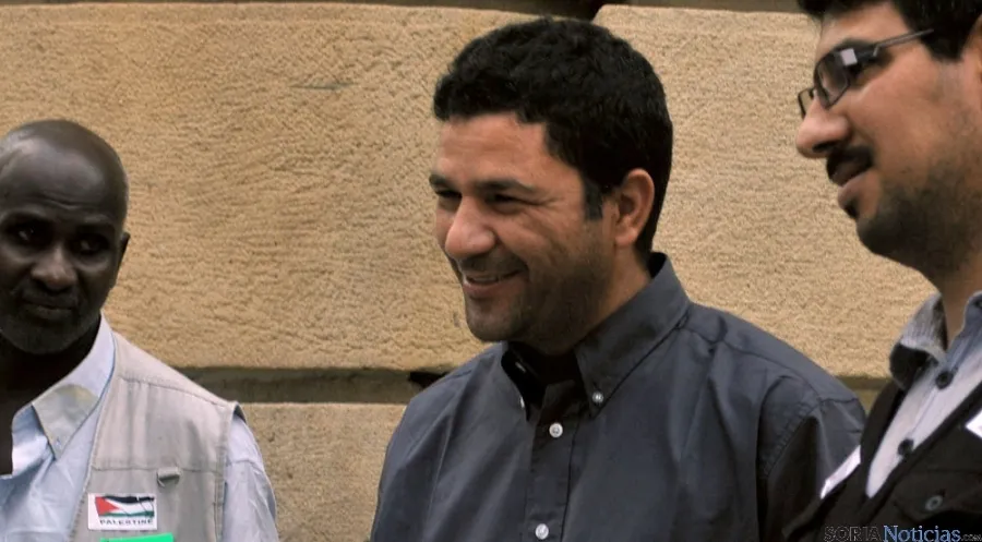 Ahmed El Buotaybi, en la manifestación de este jueves. / SN