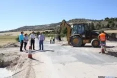 Visita a las obras de las carreteras