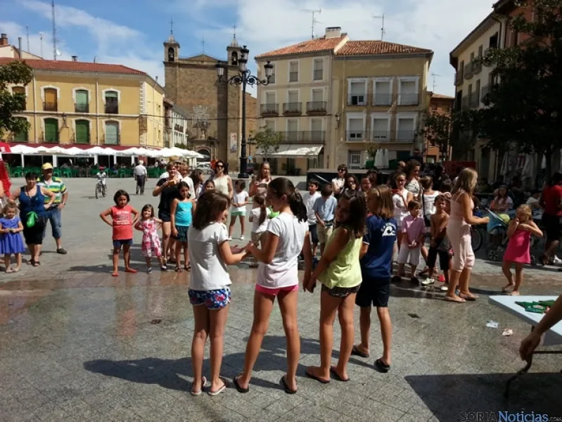 Instante del Ice Bucket Challenge en Ágreda