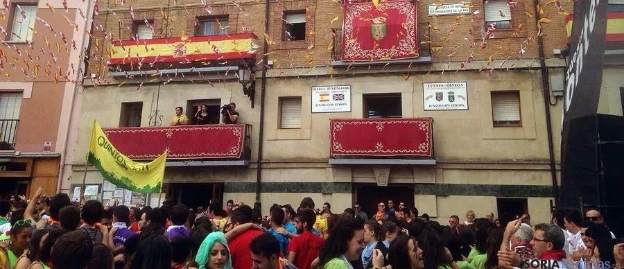 La plaza de España de Ólvega, esta tarde. / SN 