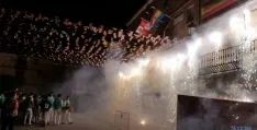 La plaza de España esta noche, tras despedir las fiestas. / SN