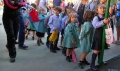 Niños de Infantil hoy en Escolapias. / SN