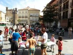 Instante del Ice Bucket Challenge en Ágreda