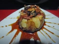 Impactante presentación del pincho de La Guardia.