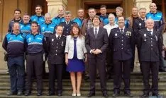 Policías condecorados en la fiesta de San Miguel
