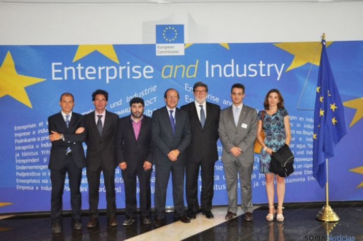 Representantes de los empresarios de Soria, Cuenca y Teruel, en Bruselas